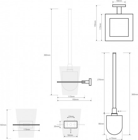 Ершик для унитаза Bemeta Plaza 118113012 Хром