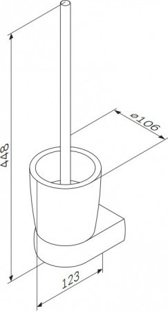 Ершик для унитаза AM PM Sensation A3033300 хром/матовое стекло