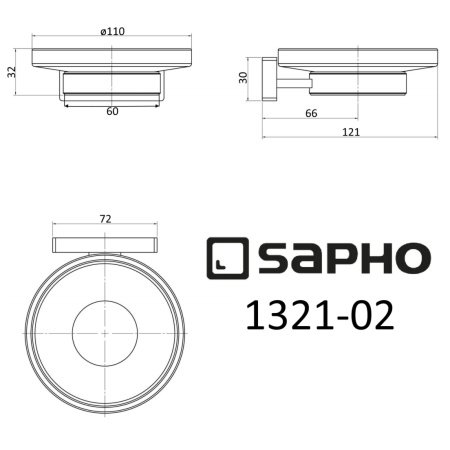 Мыльница Sapho OLYMP 1321-02 хром