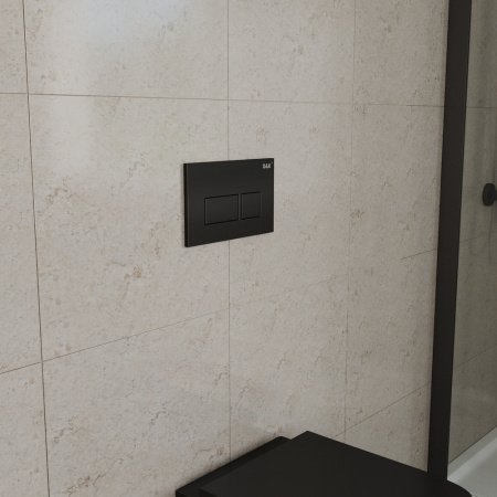 Кнопка смыва для унитазов D&K Berlin DB1439025 черный матовый