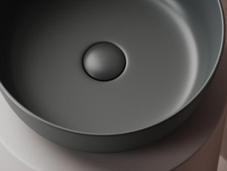 Раковина накладная 35см Ceramica Nova Element CN6073MDH темный антрацит матовый