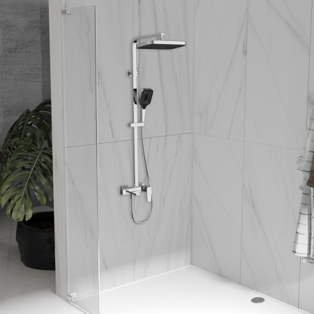 Душевая стойка со смесителем Vincea Cube VSFS-4C12CH хром