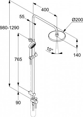 Душевая стойка Kludi Logo dual shower system 6809305-00
