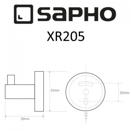 Крючок Sapho X-ROUND XR205 хром