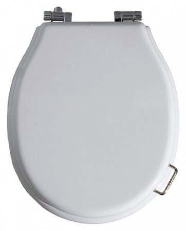 Крышка-сиденье Simas Lante LA006 белая, с микролифтом, петли хром