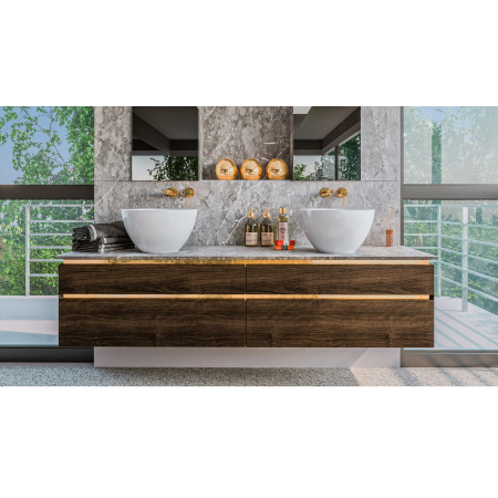 Умывальник WHITECROSS Amethyst D=50 (белый глянец) иск. камень