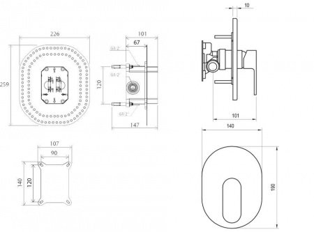 Смеситель для душа Ravak Chrome X070057 хром