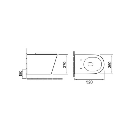 Унитаз подвесной безободковый Vincea Piatti VT1-11MG серый матовый, с сиденьем микролифт