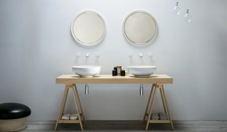 Раковина накладная 45см Azzurra Fleur FLE200 белый