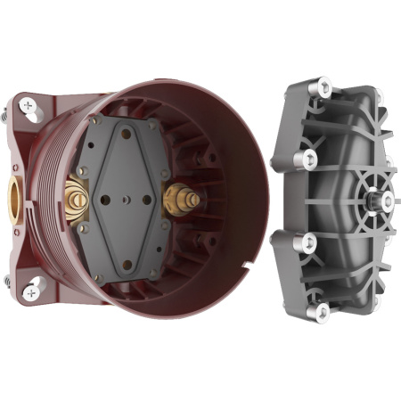 Термостат для душа на 2 потребителя AQUAme  AQM8802MB черный матовый