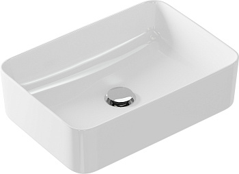 Раковина накладная 50см Cersanit Crea 50 Rectangular UM-CRE50/1-oc-RC белый