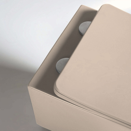 Унитаз подвесной безободковый Vincea Q-Line VT1-12MC капучино матовый, с сиденьем микролифт