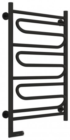 Полотенцесушитель электрический Сунержа Элегия 2.0 80х50 черный матовый, подключение левое