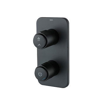Смеситель IDDIS двумя выходами с управлением Push Control черный матовый встраиваемый Slide SLIBLBT