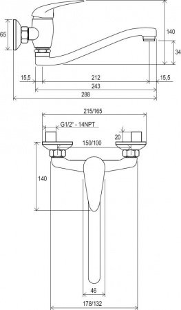 Смеситель для раковины;для раковины-чаши Ravak Suzan X070008 хром