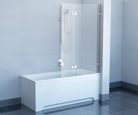 Шторка для ванны Ravak Brilliant BVS2-100 L хром+транспарент