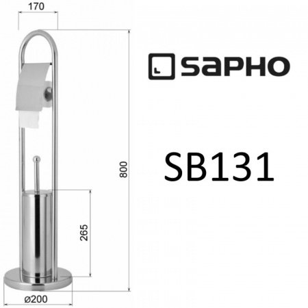 Держатель туалетной бумаги Sapho SAMBA SB131 хром