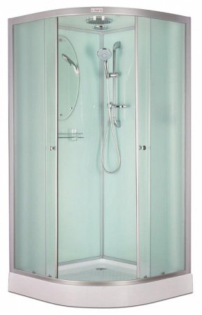 Душевая кабина Esbano ESKB100CR 100x100x210см, профиль хром матовый, стекло рифленое