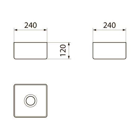 Раковина накладная 24см Point Аврора PN43101 белый