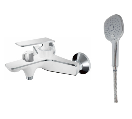 Смеситель для ванны Haiba HB60548-8, белый