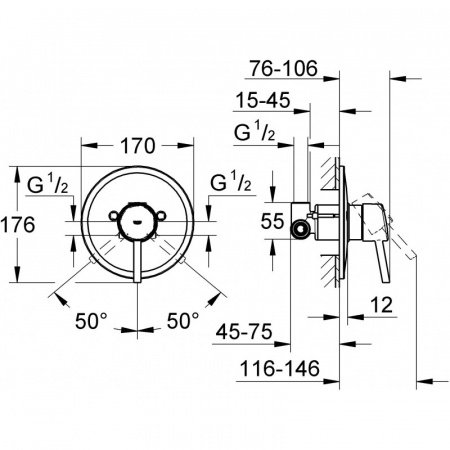 Смеситель для душа Grohe Concetto 32213001 хром