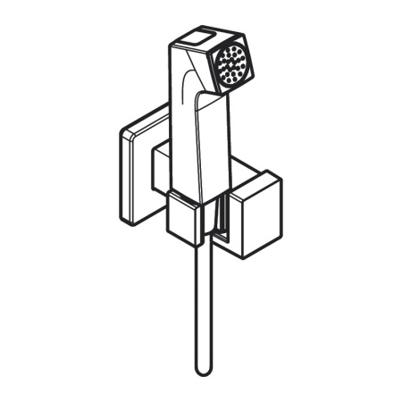Гигиенический душ со смесителем Hansgrohe E 1jet 29233670 черный матовый