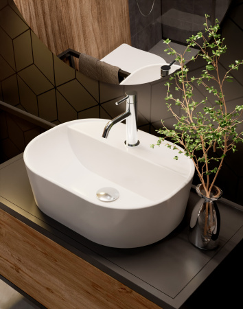 Раковина накладная 50.5см AQUAme AQM5002 белый