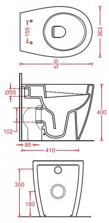 Унитаз приставной ArtCeram Step STV002