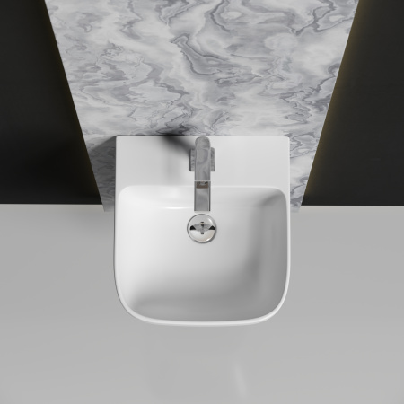 Раковина подвесная моноблок 36см Ceramica Nova Dion CN6067 белый