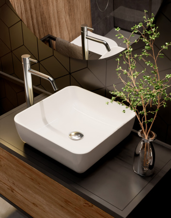 Раковина накладная 39см AQUAme AQM5011 белый