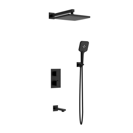 Встраиваемая душевая система с термостатом Vincea Next VSFW-1N3TMB черный матовый