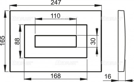 Кнопка смыва AlcaPlast ALCA M472 хром матовый