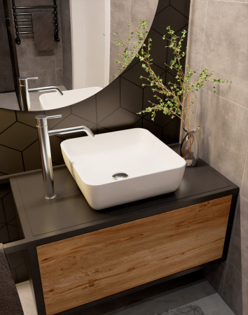 Раковина накладная 39см AQUAme AQM5011 белый