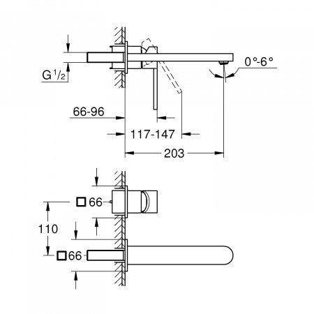 Смеситель для раковины Grohe Plus 29306003 хром