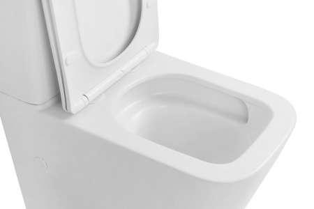 Унитаз ABBER Rechteck AC1210MW компакт белый матовый, безободковый