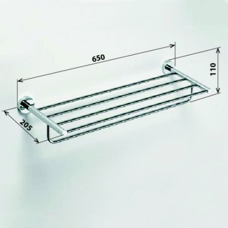 Полка для полотенец Bemeta Omega 104105072 Хром
