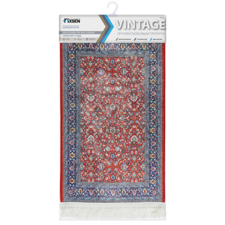Коврик для ванной 1-ый Fixsen VINTAGE, FX-7000R, красный, 50х80 см