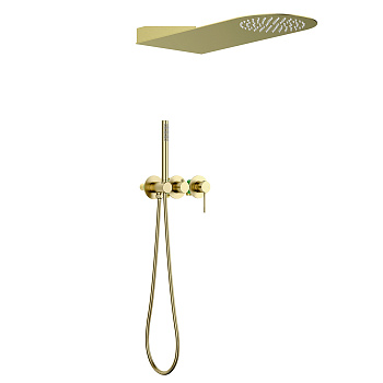 Встраиваемая душевая система со смесителем Timo Saona SX-2340/17SM золото матовое