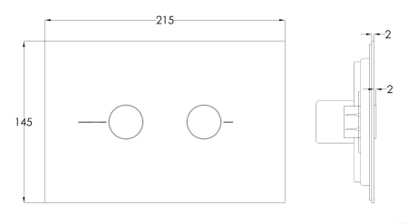 Клавиша смыва пневматическая Benesque 84010102 никель брашированный