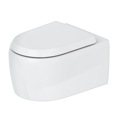 Унитаз подвесной безободковый Duravit Qatego 2556090000 белый, без сиденья