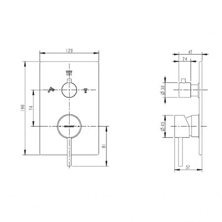 Смеситель для душа Bravat Arc P69193C-ENG хром