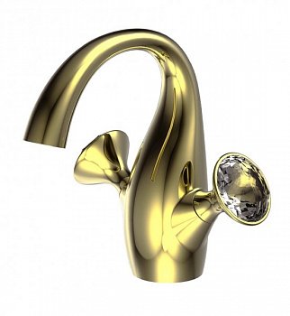 Смеситель для раковины Bravat Swan F14287G-ENG золото