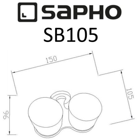 Стакан для ванной Sapho SAMBA SB105 хром