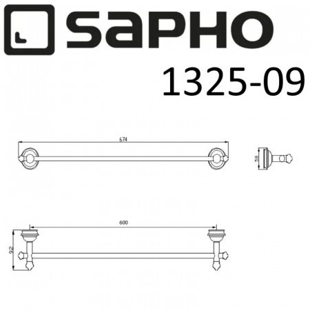 Полотенцедержатель Sapho ASTOR 1325-09 хром