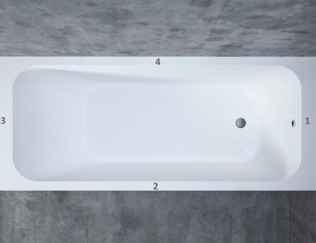 Ванна из искусственного камня Salini Orlando 170х70х60 белый матовый