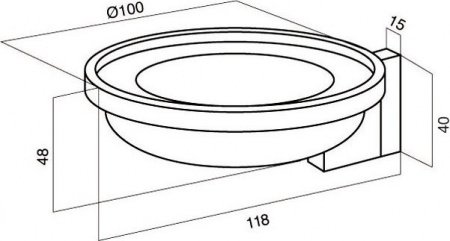 Мыльница AM PM Admire A1034200 Хром