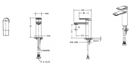 Смеситель для раковины Bravat EDDIE F1369402CP-A-RUS хром