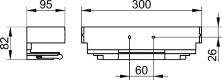 Корзинка для душа со стеклоочистителем Keuco Edition 11 11159130000 хром черный шлифованный