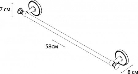 Полотенцедержатель Fixsen Adele FX-55001 Хром