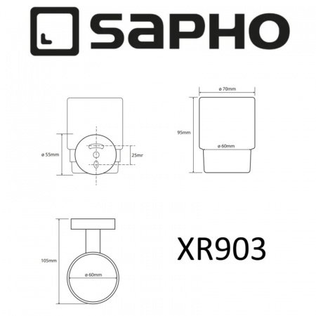 Стакан для ванной Sapho X-ROUND XR903 хром